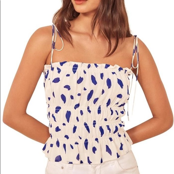 Reformation Arancia Dalmation Top Size Medium - Picture 2 of 9